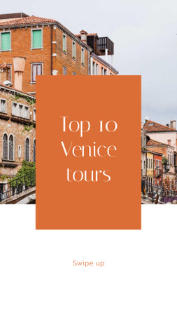 Plantilla de diseño de Venice city travel tours Instagram Story 