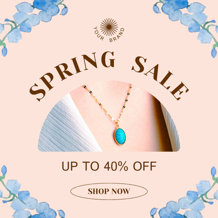 Spring Sale Jewelry for Women Instagram Design Template