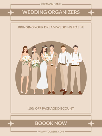 Esküvőszervezési szolgáltatások Poster US tervezősablon