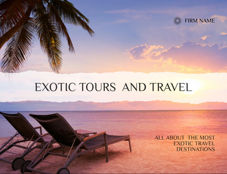Platilla de diseño Exotic Travel And Destinations With Paradise View Postcard 4.2x5.5in