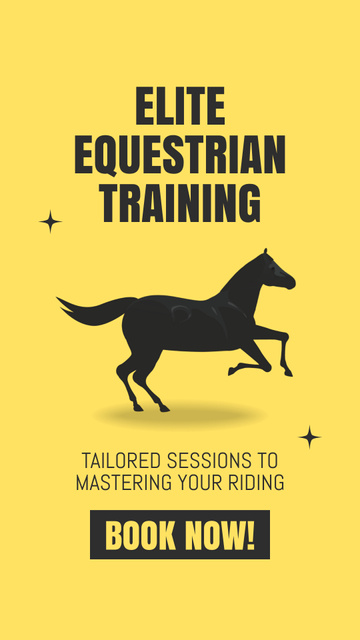 Exclusive Equine Training Center Booking Offer Instagram Video Story Πρότυπο σχεδίασης