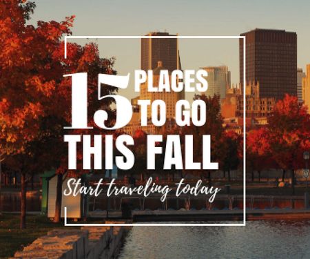 places to go this fall poster Large Rectangle Modelo de Design