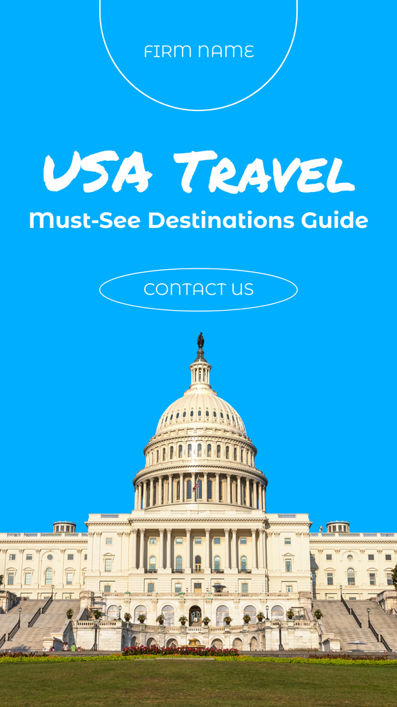 Designvorlage Travel Tour in USA für Instagram Story