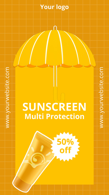 Multi-Protection Sunscreen Creams Instagram Video Story – шаблон для дизайну
