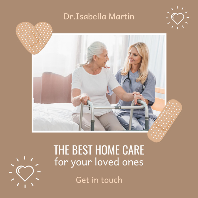 Best Services of House Care for Seniors Instagram Šablona návrhu