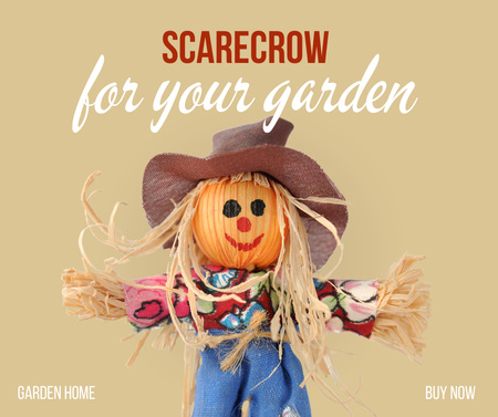 Scarecrow for Garden Facebook Design Template