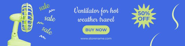 Plantilla de diseño de Ventilator for Weather Travel Twitter 