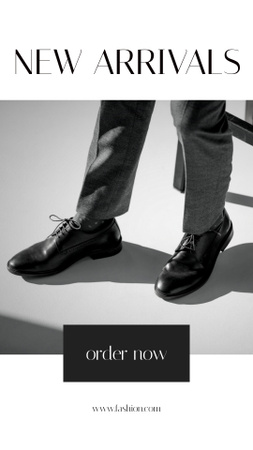 Szablon projektu Stylish Male Shoes Sale Offer Instagram Story