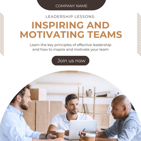 Template di design Come ispirare e motivare un team LinkedIn post