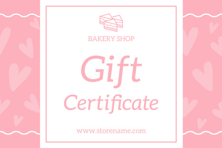 Plantilla de diseño de Gift Voucher Offer to Bakery Gift Certificate 
