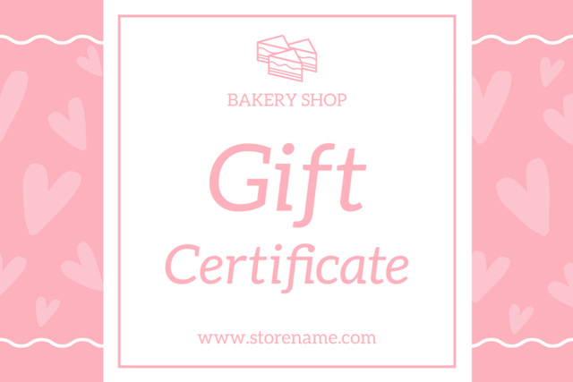 Template di design Gift Voucher Offer to Bakery Gift Certificate