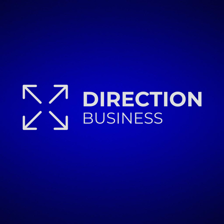 Emblem for Digital Marketing Agency on Blue Animated Logo Design Template