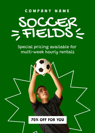 Soccer Fields Rental Offer Invitation – шаблон для дизайна