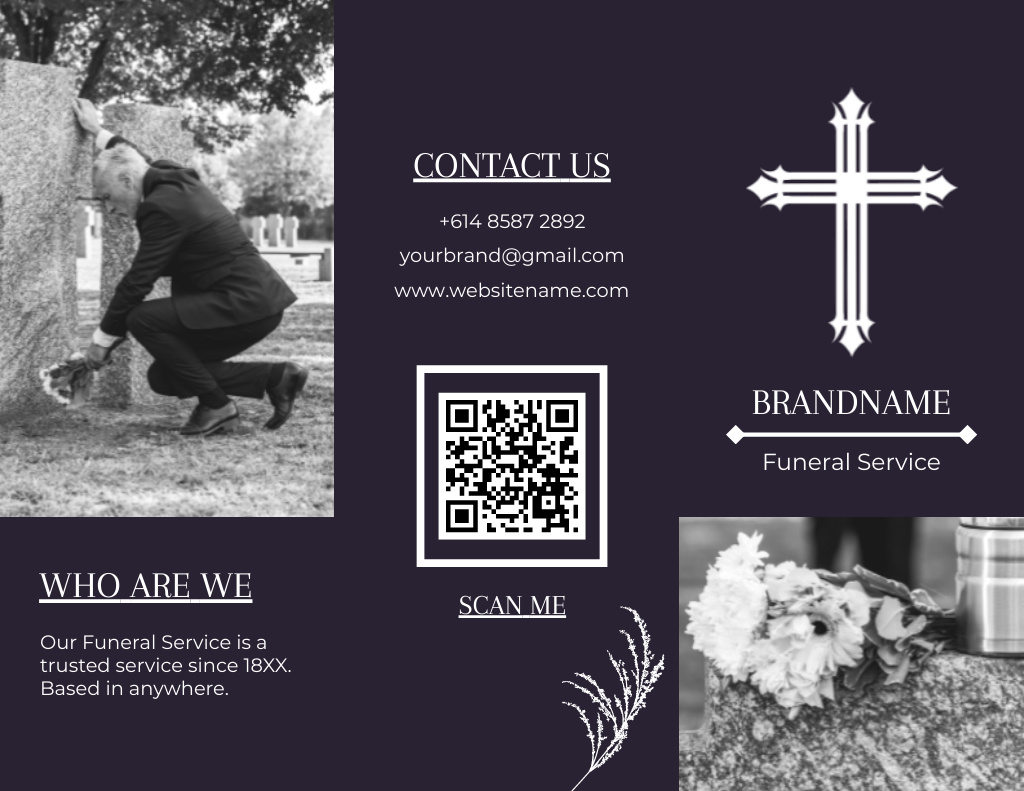 Funeral Home Services Proposal Brochure 8.5x11in Πρότυπο σχεδίασης