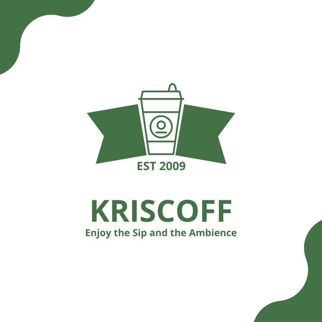 Emblem for Coffee House with Coffee Cup Logo Πρότυπο σχεδίασης