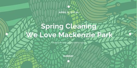 Spring cleaning Announcement Twitter Design Template