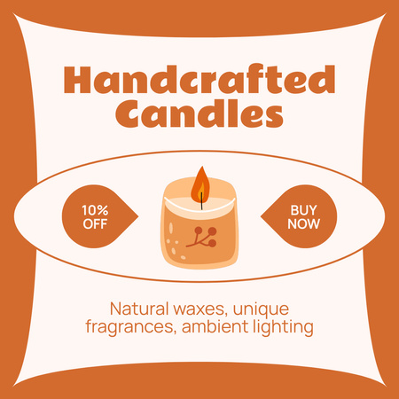 Знижка на ароматичні свічки з натуральних матеріалів Animated Post – шаблон для дизайну