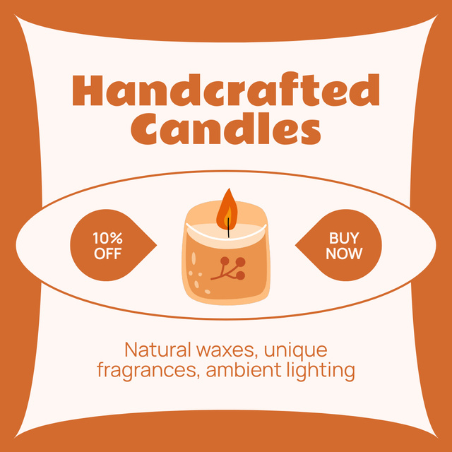 Designvorlage Discount on Scented Candles Made from Natural Materials für Animated Post
