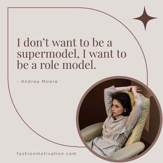 Quote About Modeling And Role Model Instagram Design Template