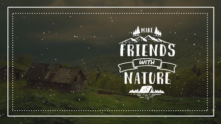 Nature Quote Scenic Mountain View Title – шаблон для дизайна