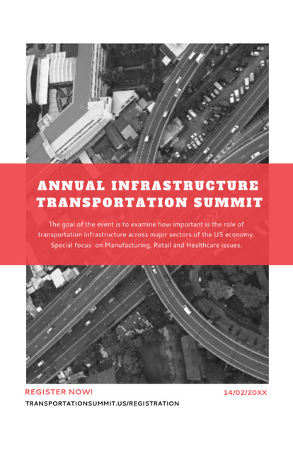 Ontwerpsjabloon van Flyer 5.5x8.5in van Urban Infrastructure And Transportation Discussion
