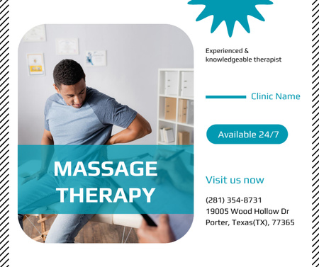 Template di design centro benessere per massaggi medici Facebook