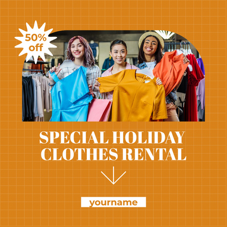 Rental holiday clothes service Instagram Design Template