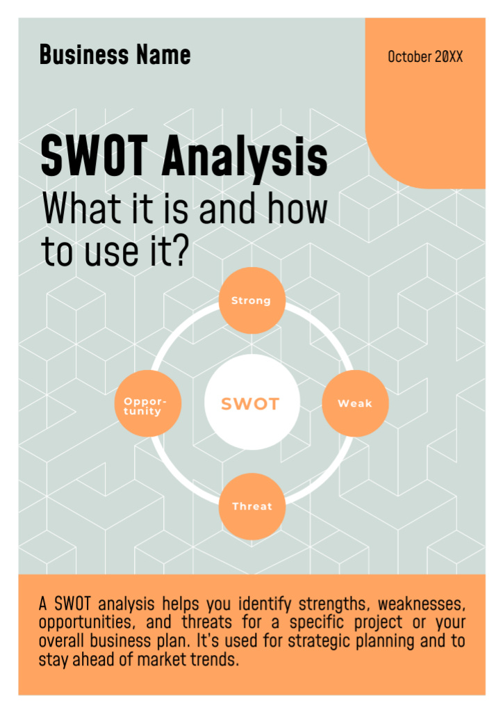 Modèle de visuel SWOT Analysis Scheme - Newsletter