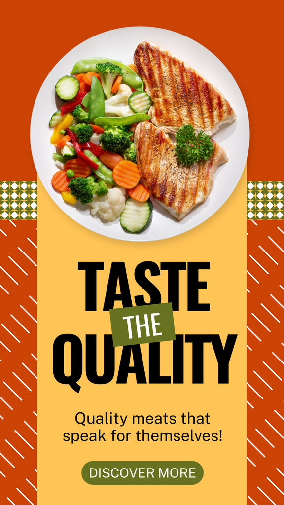 Modèle de visuel Taste High Quality Meat - Instagram Story