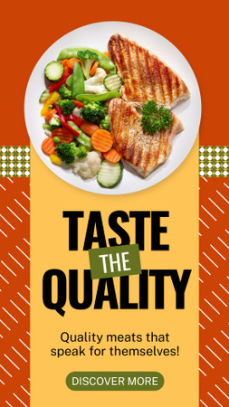 Platilla de diseño Taste High Quality Meat Instagram Story