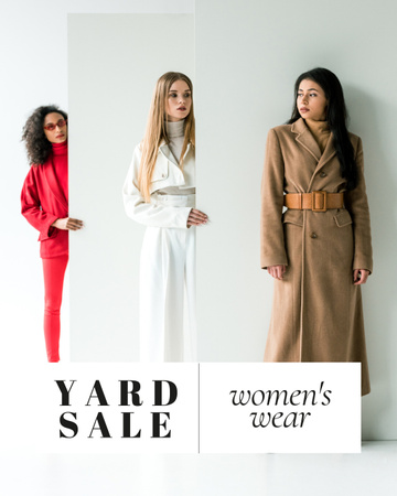 Designvorlage Verkauf von Damenbekleidung für Instagram Post Vertical