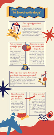 Travel with Dogs Tips Infographic Modelo de Design
