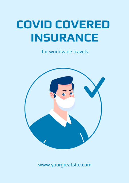 Сovid Covered Insurance Offer Flyer A5 Design Template