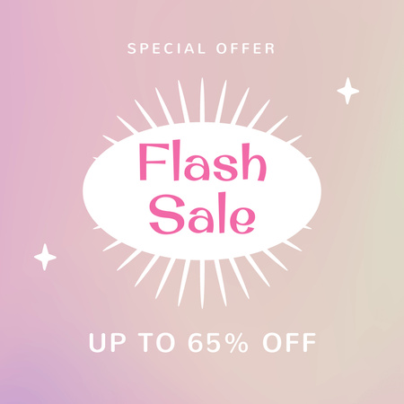 Platilla de diseño Flash Fashion Sale Announcement in Pink Instagram