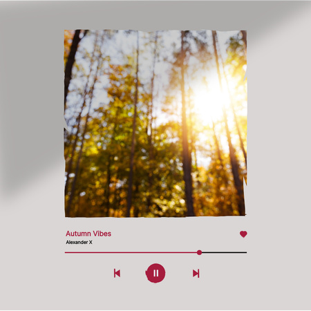 Autumn Inspiration with Sunny Forest Instagram Design Template
