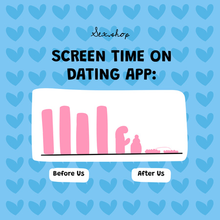 Designvorlage Funny Joke about Dating App für Instagram