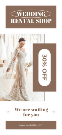 Designvorlage Wedding Dress Rental Store für Snapchat Geofilter