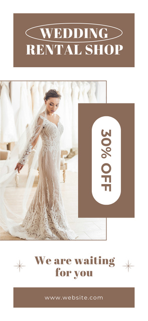 Plantilla de diseño de Wedding Dress Rental Store Snapchat Geofilter 