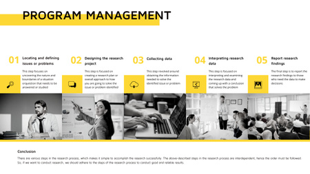 Corporate Program Management Collage Timeline Design Template