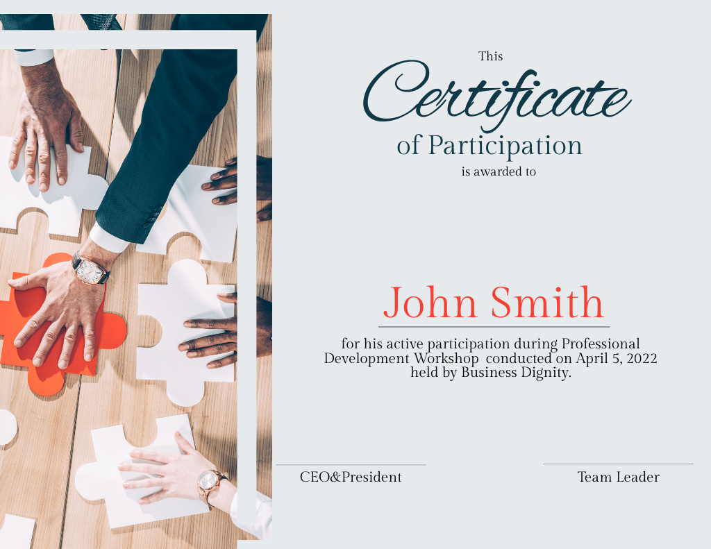 Szablon projektu Noteworthy Recognition for Profession Achievement Certificate