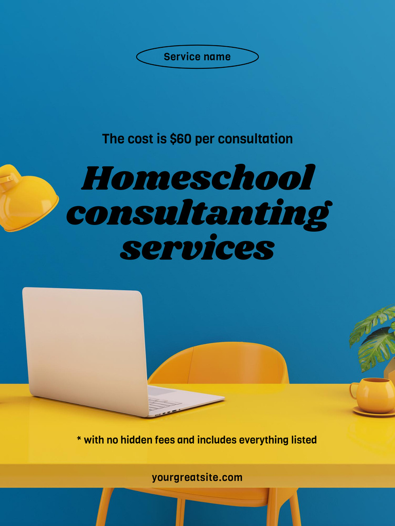 Comprehensive Homeschooling Services Poster US Šablona návrhu