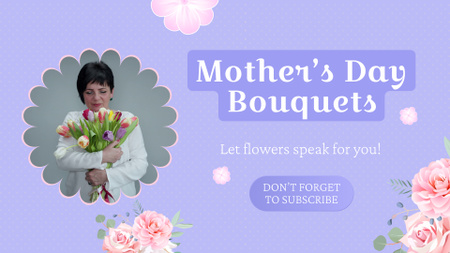 Ontwerpsjabloon van YouTube intro van Moederdagboeketten van rozen video-aflevering