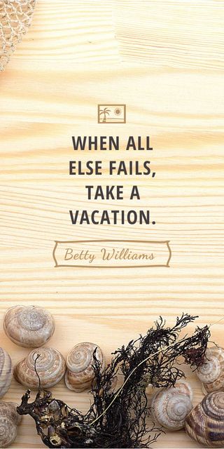 Travel inspiration with Shells on wooden background Graphic Design Template