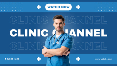 Clinic Channel Promotion with Doctor Youtube Šablona návrhu