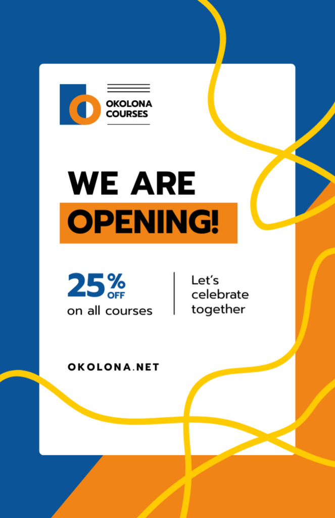 Announcement of Educational Courses Opening with Discount Flyer 5.5x8.5in Design Template