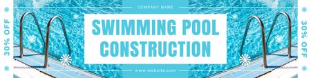 Professional Swimming Pool Construction Services Offer LinkedIn Cover – шаблон для дизайну