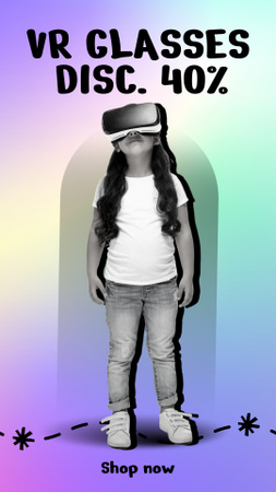 VR brýle ve slevě Instagram Story Šablona návrhu