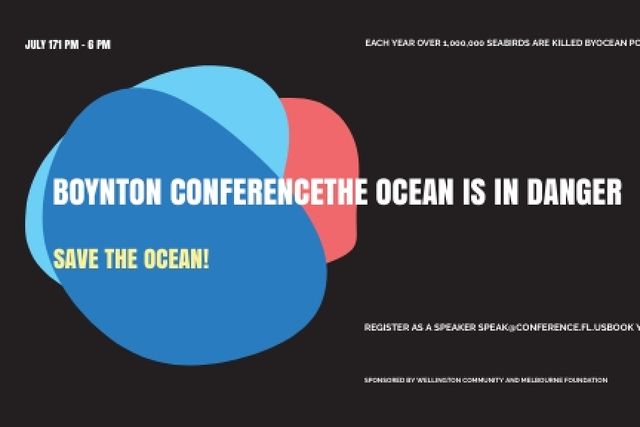 Ontwerpsjabloon van Gift Certificate van Boynton conference the ocean is in danger