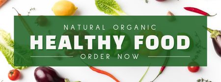 Natural organic Healthy Food  Facebook coverデザインテンプレート
