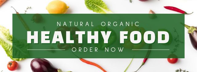 Plantilla de diseño de Natural organic Healthy Food  Facebook cover 